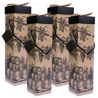 EndlessArtUS Wine Gift Box 4pcs Set Montrachet Barrels, Easy to Assemble and No Glue Required.