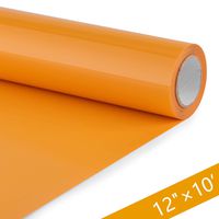 HenPisen HTV Vinyl Rolls - 12 Inch × 10 Feet PU Heat Transfer Vinyl, Easy Cut & Weed Compatible with Cameo Silhouette & Cricut, Iron on Vinyl for DIY T-Shirts, Bags and Other Textiles(Dark Yellow)