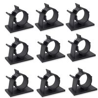 50 Pcs Black Clips Viaky Self Adhesive Backed Nylon Wire Adjustable Cable Clips Adhesive Cable Management Drop Wire Holder(50pcs-b)