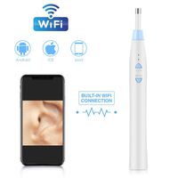 Wireless Ear Endoscope, WiFi Otoscope Ear Cleaning Endoscope, Ear Scope Inspection Camera with 6 LED Lights, Ear Wax Removal Tool Suitable for Android & iOS iPad, Apple iPhone X/Xs/XS Max