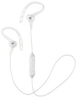 JVC Wireless Sports Ear Clip Headphones, Bluetooth Connectivity, Sweat Proof IPX2, Pivot Motion Fit - HAEC20BTW (White)