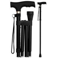 Adjustable Folding Walking Cane, Collapsible Walking Stick with Non-Slip Handle Black 2019