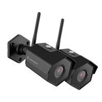 2Pack Amcrest ProHD Outdoor 4-Megapixel (2688 x 1520P) WiFi Wireless IP Security Bullet Camera - IP67 Weatherproof, 4MP (1080P/1520P), IP4M-1026B (Black)