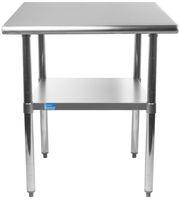 AmGood 24" X 18" Stainless Steel Work Table with Undershelf | NSF Certified | Kitchen Island | Restaurant Food Prep | Laundry Utility Bench | Garage Work Station