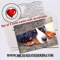 Michael Steddum The Watchman Bernese Mountain Dog Note Card Set
