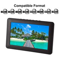 Acogedor 9" Portable Small TV， ATSC Car TV Digital Television with USB/TF Card Slot,1080P HD Video Player for Home Car Outdoor,Built-in Rechargeable Battery,