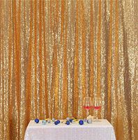 Eternal Beauty Light Gold Sequin Wedding Backdrop Photography Background Party Curtain, 6Ft X 8Ft
