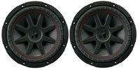 KICKER 2 12" 800 Watt CompVR 4 Ohm DVC Subs Car Power Subwoofers | 43CVR124