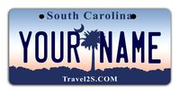 BleuReign Personalize Your Own South Carolina State Bicycle Bike Stroller Children's Toy Car 3"x6" License Plate Tag