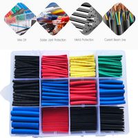 Salipt Heat Shrink Tubing 5 Colors 12 Sizes 800 Pcs Assortment Kit (800Pcs)