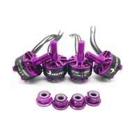 HGLRC Brushless Motor Flame 1407 3600KV Support 3S 4S Battery DIY for FPV Racing Drone Quadcopter Complete Motors (4PCS Purple Motors)