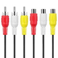 ANRANK 10ft 3RCA Male to Female Audio Composite Extension Video Cable DVD