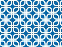 Geo Graphic Links Blue White Wrapping Roll 24 Inch X 16 Feet - All-Occasion Wrap Paper