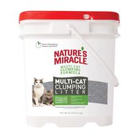 Nature's Miracle P-98140 Multi-Cat Clumping Clay Litter, 40 pounds, Pail, Fresh Linen Fragrance, Super Absorbent Fast-Clumping Formula