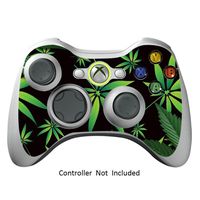 Skin Stickers for Xbox 360 Controller - Vinyl High Gloss Sticker for X360 Slim Wired Wireless Game Controllers - Protectors Stickers Controller Decal - Weeds Black [ Controller Not Included ]