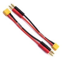 DGZZI 2pcs XT60 Female Connector to 4.0mm Banana Male Plug Lipo Battery Balance Charging Cable 14 AWG Silicone Wire Charger Cable Adapter for RC Helicopter Vehicle Toys 100mm