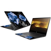 MightySkins Skin Compatible with HP Envy x360 Convertible 13" (2018) - Blue Roses | Protective, Durable, and Unique Vinyl Decal wrap Cover | Easy to Apply, Remove, and Change Styles | Made in The USA
