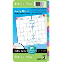 Kathy Davis for Day-Timer 2020 Monthly Planner Refill, 3-3/4" x 6-3/4", Portable Size 3, Two Pages Per Month, Loose Leaf (53132)