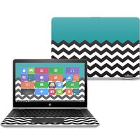 Mightyskins Skin Compatible with Hp Pavilion X360 14" (2017) - Teal Chevron | Protective, Durable, and Unique Vinyl Decal Wrap Cover | Easy to Apply, Remove, and Change Styles | Made in The USA