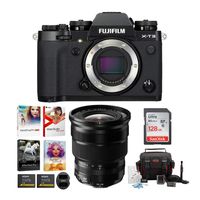 Fujifilm X-T3 Mirrorless Digital Camera Body (Black) with XF 10-24mm F4 R OIS Lens + SanDisk 128GB Ultra UHS-I + 2 NP-W126 & Dual Charger + Deluxe Photo Software Bundle (6 Items)
