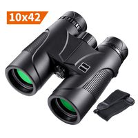 Binoculars, 10x42 Professional Compact Binoculars with BAK4 Prism FMC Lens for Outdoor Hunting, Bird Watching, Traveling and Sporting Events with Strap