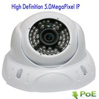Amview HD 5MP 1920P PoE ONVIF Dome Weatherproof IR Cut IP Security Camera 48-IR LED