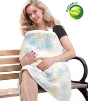 BONTIME Nursing Cover - Premium Organic Bamboo Cotton Breastfeeding Cover,Multi Used for Car Seat Covers Full Coverage to Protect Your Privacy