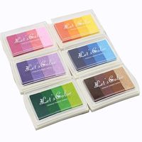 Craft Ink Pad, Set of 6 Washable DIY Stamp Ink Pads for Kids, 24 Colors