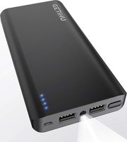 GETIHU Power Bank, 13000 mAh Portable Charger, 4.8A High-Speed 2 USB Ports Battery Pack External Battery with Flashlight, Compatible with iPhone Xs X 8 7 6S 6 Plus Samsung Note 9 S9 iPad Tablet Etc