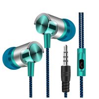 Suines 3.5mm Wired Stereo Earphone in-Ear Headphones with Microphone for Phone MP3 Corded Headsets
