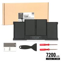 CMP 7200mAh/55Wh Laptop Battery (Cycles Charge > 800 Times) for MacBook Air 13 Inch A1405 A1377 A1496, A1369 (Late 2010 Mid 2011 Version) A1466 (Mid 2012 Mid 2013 Early 2014 Version) (A1405-7200-1)