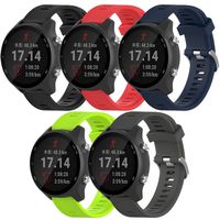 QGHXO Band for Garmin Forerunner 245, Soft Silicone Replacement Band for Garmin Forerunner 245 / Forerunner 645 (No Tracker, Replacement Bands Only) (5PCS Bands-Boys)