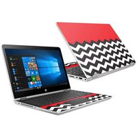 Mightyskins Skin Compatible with Hp Pavilion X360 15.6" (2018) - Red Chevron | Protective, Durable, and Unique Vinyl Decal Wrap Cover | Easy to Apply, Remove, and Change Styles | Made in The USA