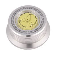 Fosa Record weight, 50Hz Weight Stabilizer Turntable Disc Record Stabilizer Clamp with Bubble Level for LP Vinyl Record Weight Player(Silver)