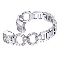 bayite Metal Bands Compatible with Fitbit Alta and Alta HR, Set with Rhinestone, Silver
