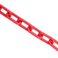 BISupply Plastic Chain Links in Red - 2in x 125ft - Red Chain for Crowd Control, Halloween Chains, Prop Chains