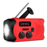 Volwco Emergency Weather Radio, Upgraded Version Hand Crank Self Powered AM/FM NOAA Solar Weather Radio with LED Flashlight, SOS Alarm 2000mAh Power Bank Phone Charger