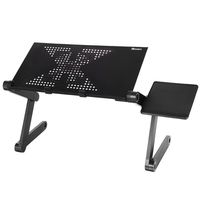 Himimi Adjustable Laptop Stand -Foldable Ergonomic Standing Desk at The Office, Portable Computer Holder for Writing, Cozy Desk in Bed or on The Sofa - Great as a Gift (Cooling Fans)