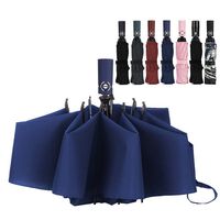 Umbrella Inverted Travel Umbrella Windproof Compact Folding-Blue