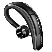 Mpow Bluetooth Headset V4.1+ EDR, Bluetooth Earpiece 6-Hrs Playing Time w/ Mic Noise Insulation, Bluetooth Headset Single with Case Portable, Car Bluetooth Headset Mono for Smartphone - Black