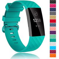 Velavior Waterproof Bands for Fitbit Charge 3 / Charge3 SE, Replacement Wristbands for Women Men Small Large (Teal, Large)