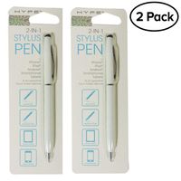Hype Stylus Pen for Touch Screens - Stylus Pen White 2 Pack | Compatible with All Capacitive Screen Smartphones Tablets Computers