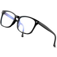 DeBuff Blue Light Blocking Glasses Women Men Clear Lens Square Frame Computer Eyeglasses （Matte Black）