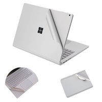 JRCMAX 4-in-1 Full Body Stickers for Microsoft 2017 Surface Book 2 13.5", 3M Full-Cover Protector Vinyl Decal Skin [Top + Bottom + Touchpad + Palm Rest (Intel Core i7,13.5", Silver)