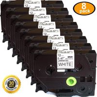 NEOUZA 8 Pack Compatible for Brother P-Touch TZ TZe TZ231 TZe231 Tape Label Black on White 12mm(0.47 Inch) x 8m (26.2ft)