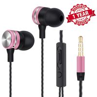 Earbuds with Mic,Wired Headphones, Woozik A960 Noise Isolation Stereo Headset with Volume Control, Compatible with Smartphones, Tablets, Laptops, Xbox One, Samsung, Android PS4 3.5mm (Rose Gold)