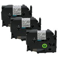 coLorty 18mm 3/4 Inch Black on Clear Replacement Labeling Tape Compatible for Brother P-Touch TZe TZ Tape Cartridge TZe-141 TZe141 TZ-141 TZ141 Length 26.2 Feet, 3 Pack