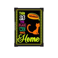 Woodsam LED Drawing Painting Board - 24" x 16" Erasable Non Porous Glass Surface with 8 Fluorescent Window Markers-Best for Chalkboard Blackboard Whiteboard Bulletin/Letter/Spelling/Display/Menu Board