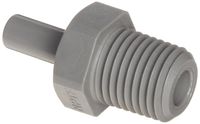 John Guest Acetal Copolymer Tube Fitting, Stem Adaptor, 1/4" Stem OD x 1/4" NPTF Male (Pack of 10)