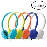 Wholesale Bulk Headphone Earphone Earbud - Kaysent(KHP0-10Mixed) 10 Pack Wholesale Mixed Colors(Each 2 Pack) Headphone for School, Classroom, Airplane, Hospiital, Students,Kids and Adults